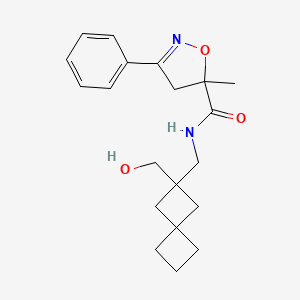 N-[[2-(hydroxymethyl)spiro[3.3]heptan-2-yl]methyl]-5-methyl-3-phenyl-4H-1,2-oxazole-5-carboxamide