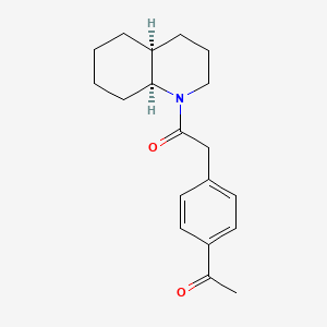 1-[(4aS,8aS)-3,4,4a,5,6,7,8,8a-octahydro-2H-quinolin-1-yl]-2-(4-acetylphenyl)ethanone