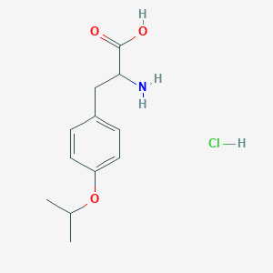 molecular formula C12H18ClNO3 B7410297 2-Amino-3-[4-(propan-2-yloxy)phenyl]propanoic acid hydrochloride 