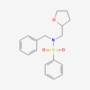 N-benzyl-N-(oxolan-2-ylmethyl)benzenesulfonamide