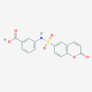 3-[(2-Oxochromen-6-yl)sulfonylamino]benzoic acid