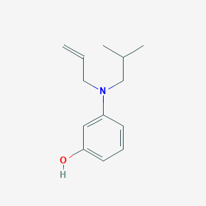 molecular formula C13H19NO B7410322 3-[2-Methylpropyl(prop-2-enyl)amino]phenol 