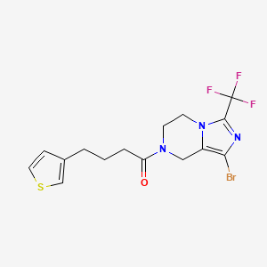 1-[1-bromo-3-(trifluoromethyl)-6,8-dihydro-5H-imidazo[1,5-a]pyrazin-7-yl]-4-thiophen-3-ylbutan-1-one