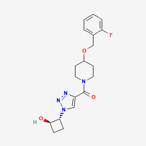 [4-[(2-fluorophenyl)methoxy]piperidin-1-yl]-[1-[(1R,2R)-2-hydroxycyclobutyl]triazol-4-yl]methanone