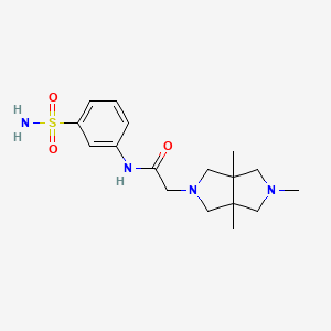 molecular formula C17H26N4O3S B7410402 2-(2,3a,6a-trimethyl-1,3,4,6-tetrahydropyrrolo[3,4-c]pyrrol-5-yl)-N-(3-sulfamoylphenyl)acetamide 