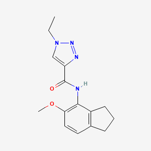 1-ethyl-N-(5-methoxy-2,3-dihydro-1H-inden-4-yl)triazole-4-carboxamide