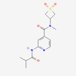 N-(1,1-dioxothietan-3-yl)-N-methyl-2-(2-methylpropanoylamino)pyridine-4-carboxamide