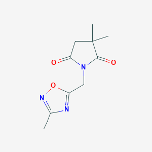 3,3-Dimethyl-1-[(3-methyl-1,2,4-oxadiazol-5-yl)methyl]pyrrolidine-2,5-dione