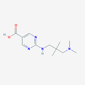 molecular formula C12H20N4O2 B7410499 2-[[3-(Dimethylamino)-2,2-dimethylpropyl]amino]pyrimidine-5-carboxylic acid 