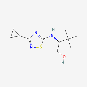 (2S)-2-[(3-cyclopropyl-1,2,4-thiadiazol-5-yl)amino]-3,3-dimethylbutan-1-ol