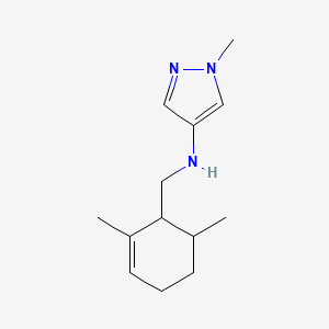 molecular formula C13H21N3 B7410509 N-[(2,6-dimethylcyclohex-2-en-1-yl)methyl]-1-methylpyrazol-4-amine 