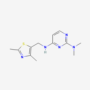 4-N-[(2,4-dimethyl-1,3-thiazol-5-yl)methyl]-2-N,2-N-dimethylpyrimidine-2,4-diamine