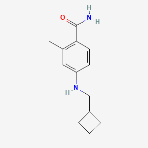 molecular formula C13H18N2O B7410521 4-(Cyclobutylmethylamino)-2-methylbenzamide 