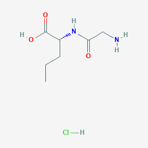 (2R)-2-[(2-aminoacetyl)amino]pentanoic acid;hydrochloride