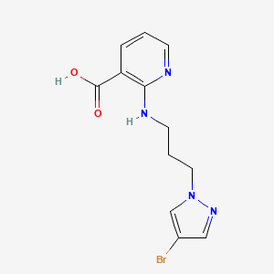 2-[3-(4-Bromopyrazol-1-yl)propylamino]pyridine-3-carboxylic acid