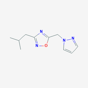 3-(2-Methylpropyl)-5-(pyrazol-1-ylmethyl)-1,2,4-oxadiazole