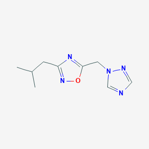 3-(2-Methylpropyl)-5-(1,2,4-triazol-1-ylmethyl)-1,2,4-oxadiazole