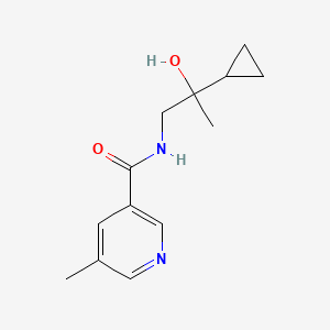 molecular formula C13H18N2O2 B7410604 N-(2-cyclopropyl-2-hydroxypropyl)-5-methylpyridine-3-carboxamide 