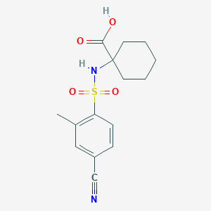 1-[(4-Cyano-2-methylphenyl)sulfonylamino]cyclohexane-1-carboxylic acid