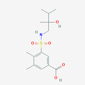 3-[(2-Hydroxy-2,3-dimethylbutyl)sulfamoyl]-4,5-dimethylbenzoic acid