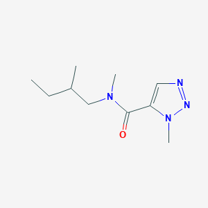 molecular formula C10H18N4O B7410628 N,3-dimethyl-N-(2-methylbutyl)triazole-4-carboxamide 