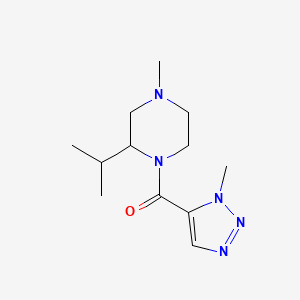 molecular formula C12H21N5O B7410639 (4-Methyl-2-propan-2-ylpiperazin-1-yl)-(3-methyltriazol-4-yl)methanone 