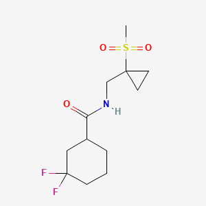 3,3-difluoro-N-[(1-methylsulfonylcyclopropyl)methyl]cyclohexane-1-carboxamide