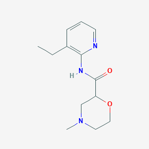 molecular formula C13H19N3O2 B7410723 N-(3-ethylpyridin-2-yl)-4-methylmorpholine-2-carboxamide 