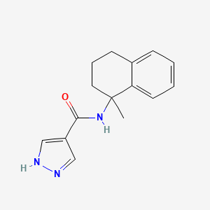 molecular formula C15H17N3O B7410727 N-(1-methyl-3,4-dihydro-2H-naphthalen-1-yl)-1H-pyrazole-4-carboxamide 