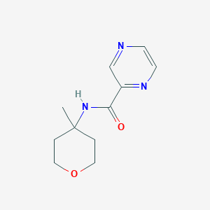 molecular formula C11H15N3O2 B7410735 N-(4-methyloxan-4-yl)pyrazine-2-carboxamide 