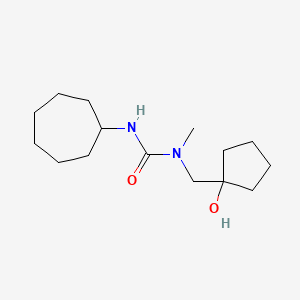 3-Cycloheptyl-1-[(1-hydroxycyclopentyl)methyl]-1-methylurea