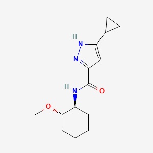 5-cyclopropyl-N-[(1S,2S)-2-methoxycyclohexyl]-1H-pyrazole-3-carboxamide