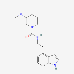 molecular formula C18H26N4O B7410766 3-(dimethylamino)-N-[2-(1H-indol-4-yl)ethyl]piperidine-1-carboxamide 