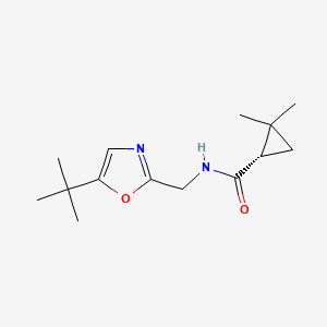 (1S)-N-[(5-tert-butyl-1,3-oxazol-2-yl)methyl]-2,2-dimethylcyclopropane-1-carboxamide