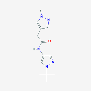 N-(1-tert-butylpyrazol-4-yl)-2-(1-methylpyrazol-4-yl)acetamide