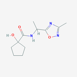 1-hydroxy-N-[1-(3-methyl-1,2,4-oxadiazol-5-yl)ethyl]cyclopentane-1-carboxamide