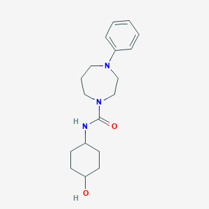 molecular formula C18H27N3O2 B7410832 N-(4-hydroxycyclohexyl)-4-phenyl-1,4-diazepane-1-carboxamide 