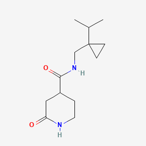 2-oxo-N-[(1-propan-2-ylcyclopropyl)methyl]piperidine-4-carboxamide