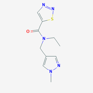 N-ethyl-N-[(1-methylpyrazol-4-yl)methyl]thiadiazole-5-carboxamide