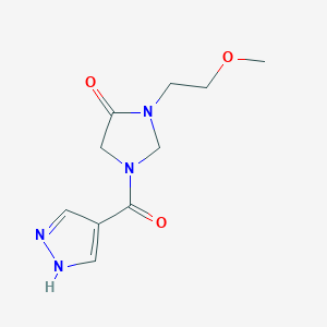 3-(2-methoxyethyl)-1-(1H-pyrazole-4-carbonyl)imidazolidin-4-one