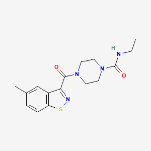 N-ethyl-4-(5-methyl-1,2-benzothiazole-3-carbonyl)piperazine-1-carboxamide