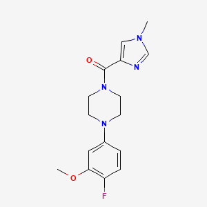 [4-(4-Fluoro-3-methoxyphenyl)piperazin-1-yl]-(1-methylimidazol-4-yl)methanone