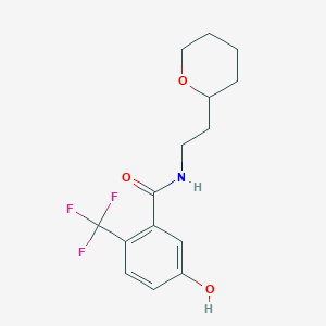 5-hydroxy-N-[2-(oxan-2-yl)ethyl]-2-(trifluoromethyl)benzamide