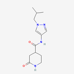 N-[1-(2-methylpropyl)pyrazol-4-yl]-2-oxopiperidine-4-carboxamide