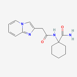 1-[(2-Imidazo[1,2-a]pyridin-2-ylacetyl)amino]cyclohexane-1-carboxamide