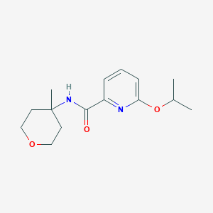 molecular formula C15H22N2O3 B7411020 N-(4-methyloxan-4-yl)-6-propan-2-yloxypyridine-2-carboxamide 