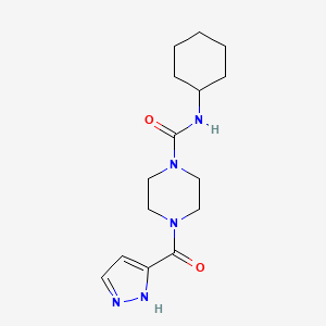 N-cyclohexyl-4-(1H-pyrazole-5-carbonyl)piperazine-1-carboxamide