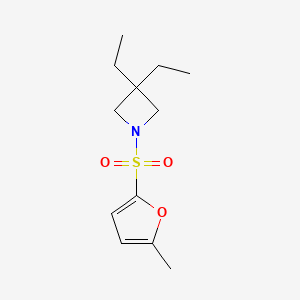 3,3-Diethyl-1-(5-methylfuran-2-yl)sulfonylazetidine