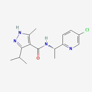 N-[(1S)-1-(5-chloropyridin-2-yl)ethyl]-5-methyl-3-propan-2-yl-1H-pyrazole-4-carboxamide