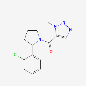 molecular formula C15H17ClN4O B7411050 [2-(2-Chlorophenyl)pyrrolidin-1-yl]-(3-ethyltriazol-4-yl)methanone 